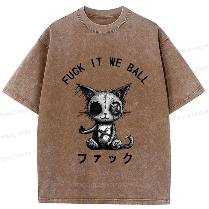 Tokyo-Tiger Fck It We Ball Washed T-Shirt