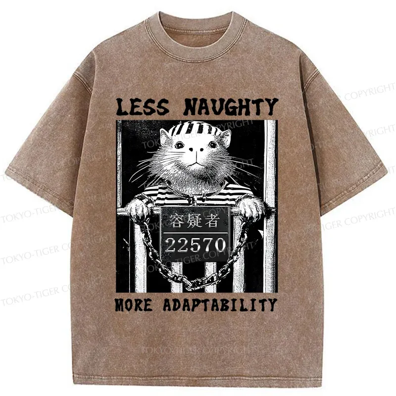Tokyo-Tiger Less Naughty More Adaptability Washed T-Shirt
