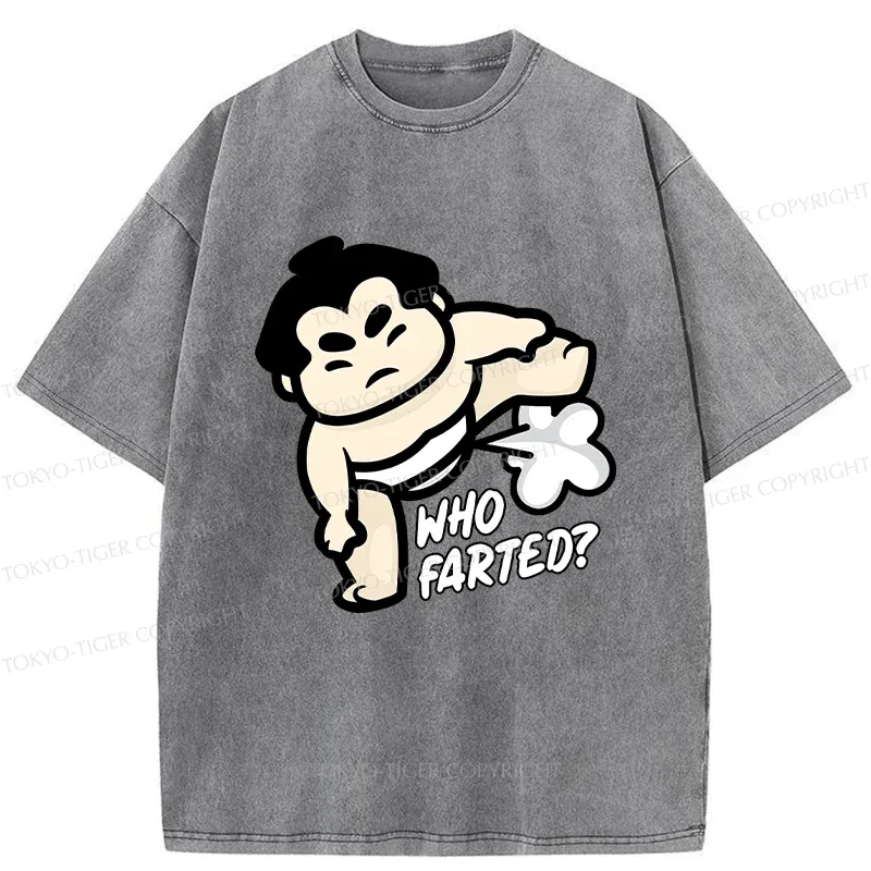 Tokyo-Tiger Sumo Wrestlers Fart Washed T-Shirt