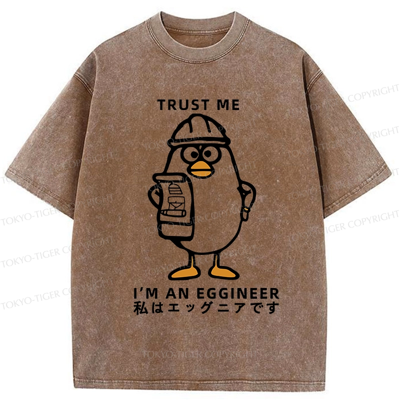 Tokyo-Tiger Trust Me I'm An Eggineer Washed T-Shirt