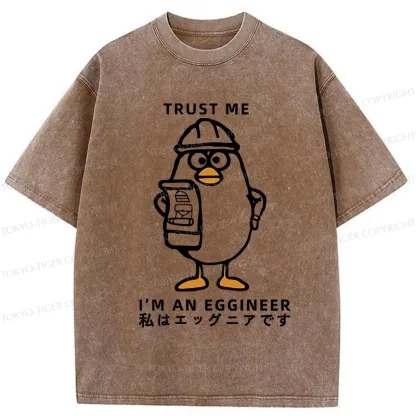 Tokyo-Tiger Trust Me I'm An Eggineer Washed T-Shirt