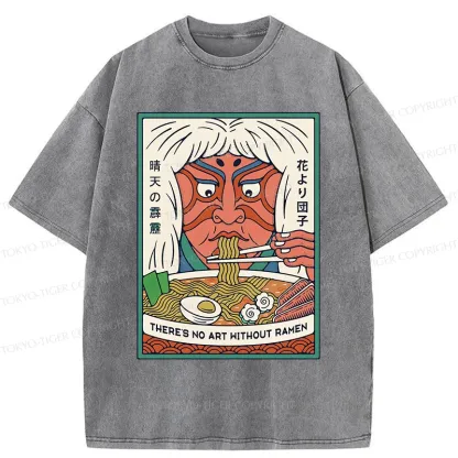 Tokyo-Tiger Kabuki Eat Ramen Washed T-Shirt