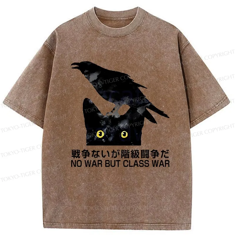 Tokyo-Tiger No War But Class War Washed T-Shirt