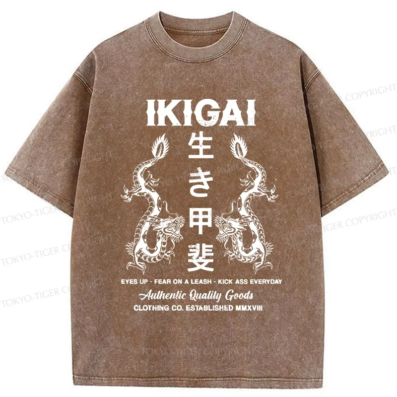 Tokyo-Tiger Purpose In Life Washed T-Shirt