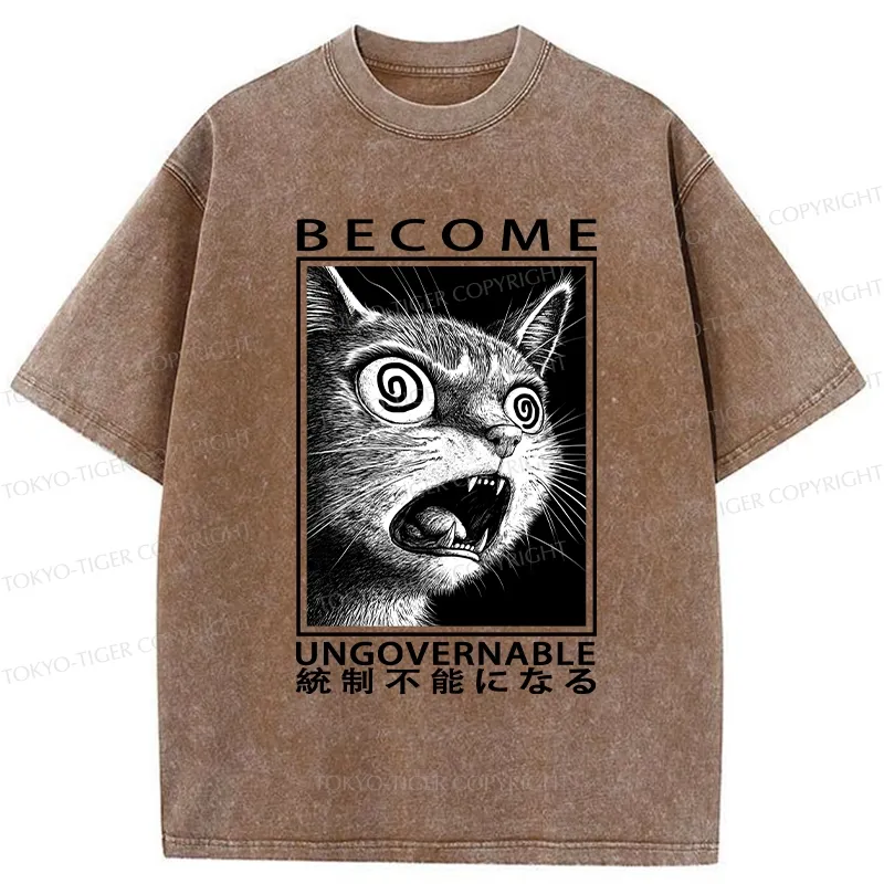 Tokyo-Tiger Become Ungovernable Japanese Washed T-Shirt