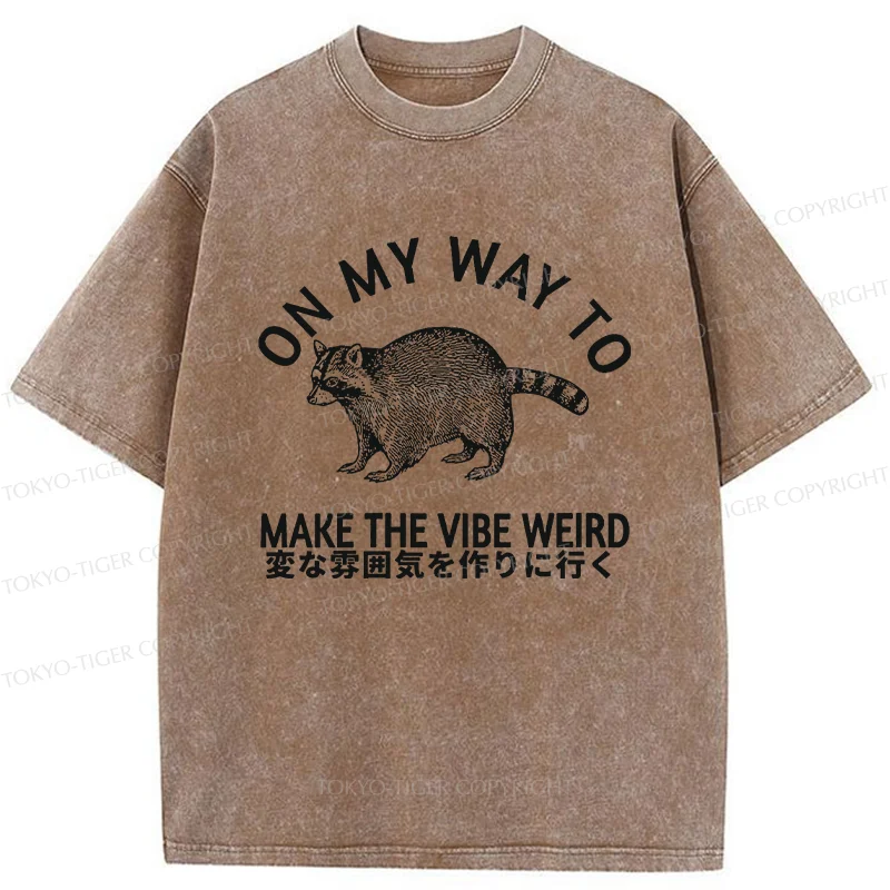 Tokyo-Tiger Make The Vibe Weird Washed T-Shirt