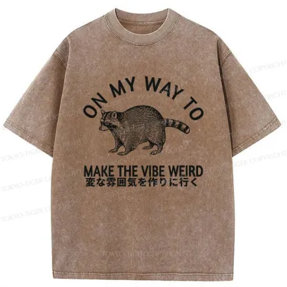 Tokyo-Tiger Make The Vibe Weird Washed T-Shirt