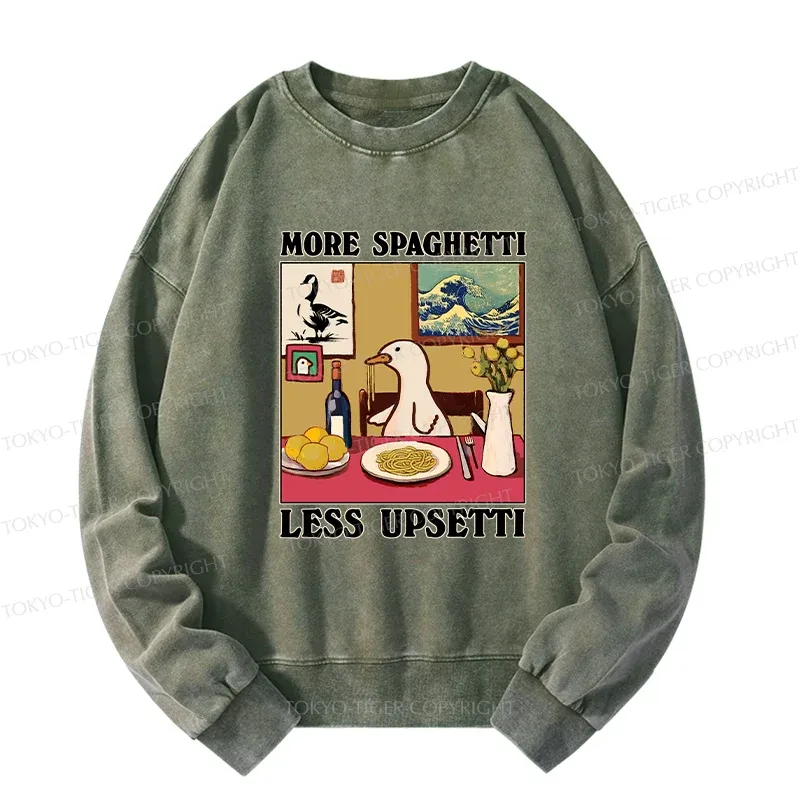 Tokyo-Tiger More Spaghetti Less Upsetti Goose Washed Sweatshirt