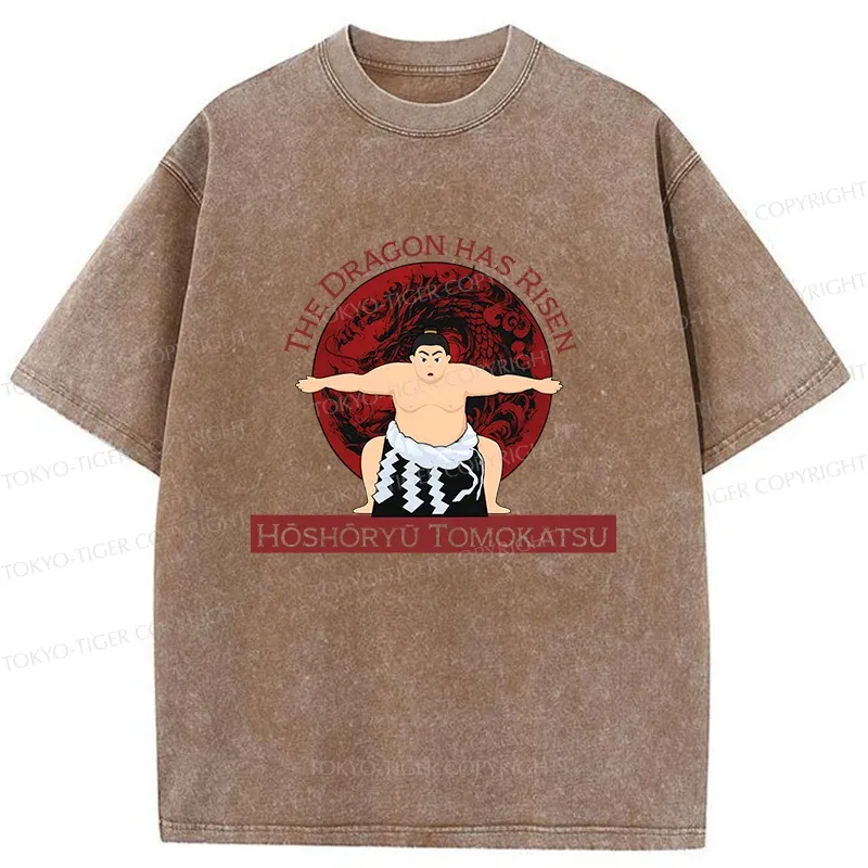 Tokyo-Tiger Japanese Sumo Wrestler Washed T-Shirt