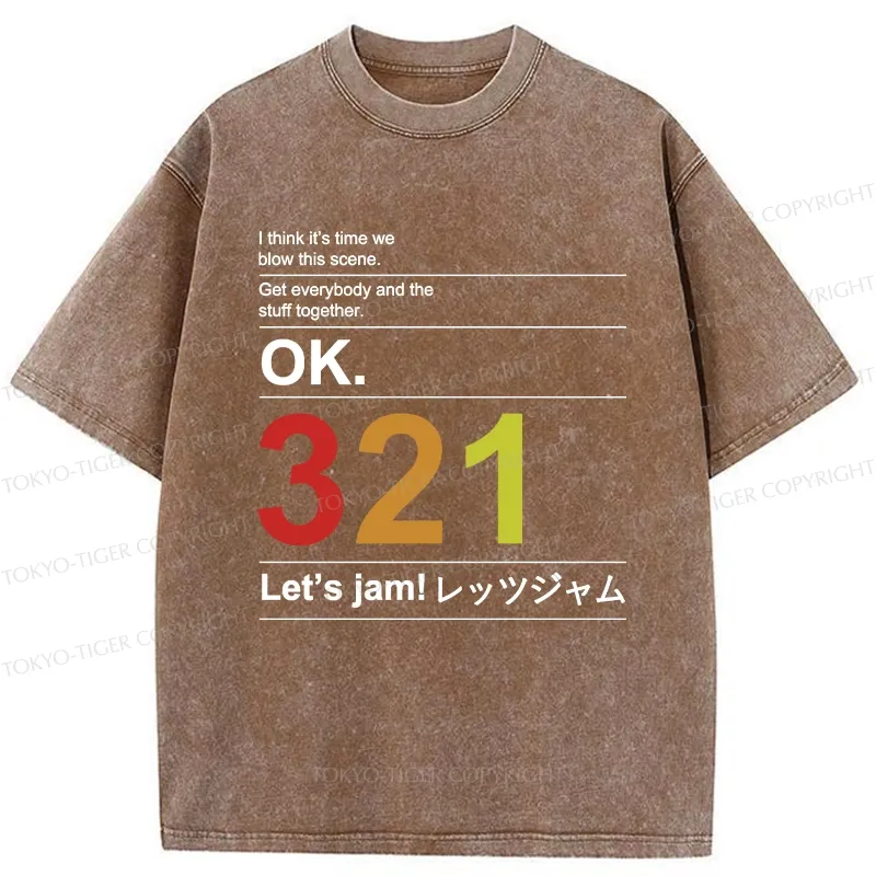Tokyo-Tiger Let's Jam Washed T-Shirt