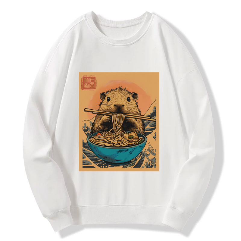 Tokyo-Tiger Opossum Eats Ramen Sweatshirt