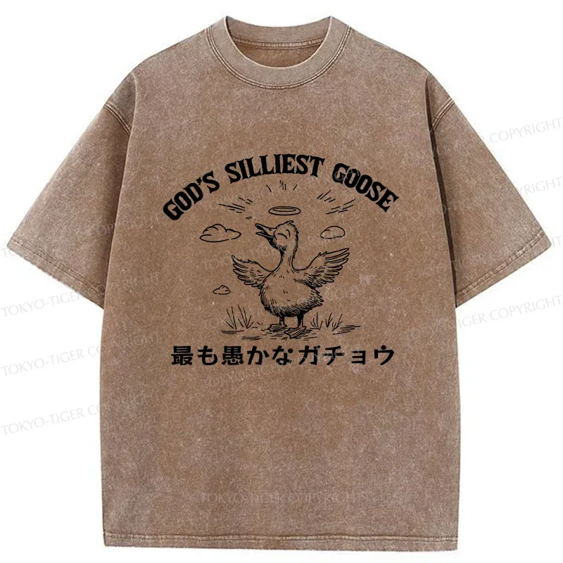 Tokyo-Tiger The Stupidest Goose Washed T-Shirt