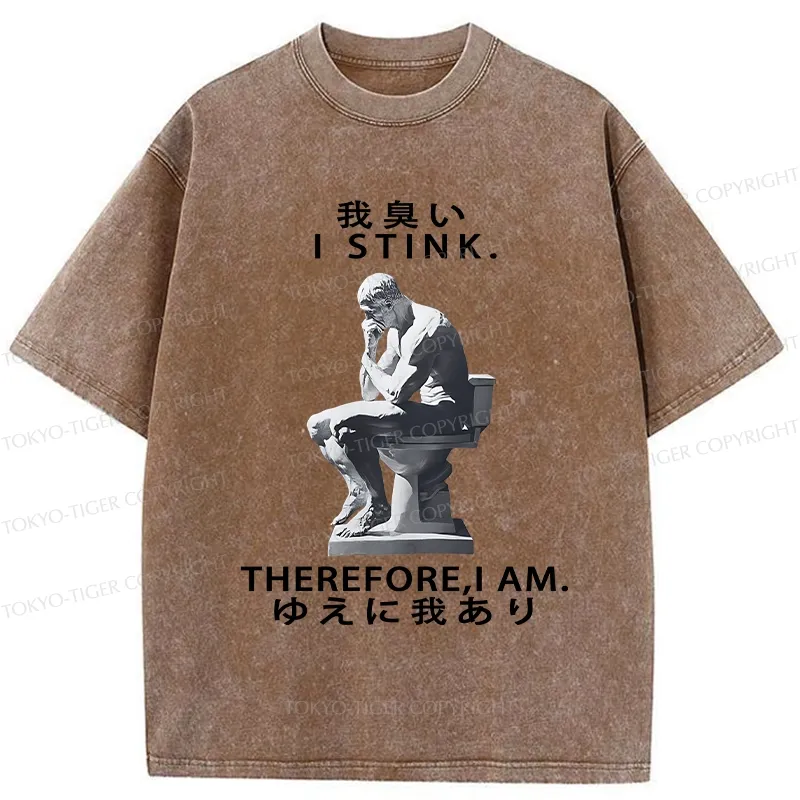 Tokyo-Tiger I Stink Therefore I Am Washed T-Shirt