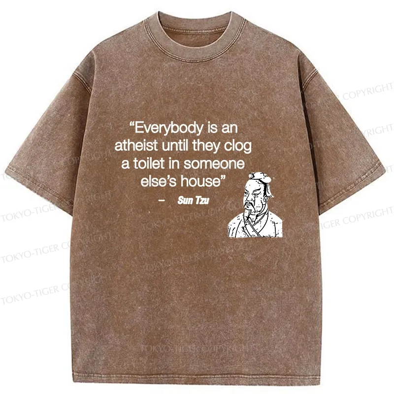Tokyo-Tiger Funny Sun Tzu Saying Washed T-Shirt