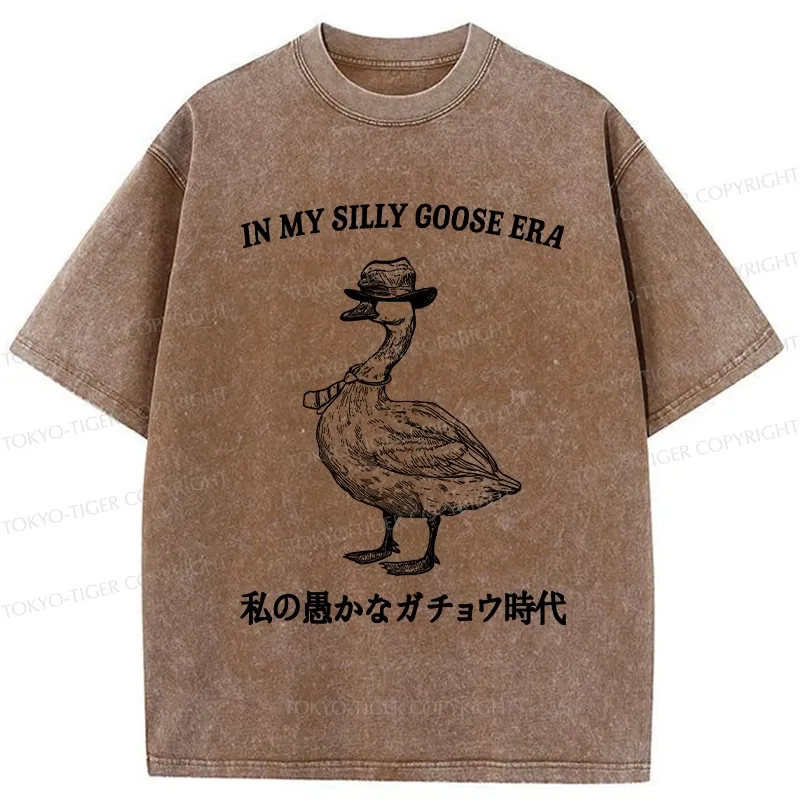 Tokyo-Tiger In My Silly Goose Era Washed T-Shirt