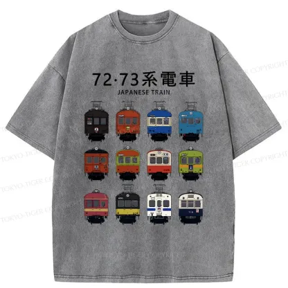 Tokyo-Tiger Japanese Tram Series Washed T-Shirt