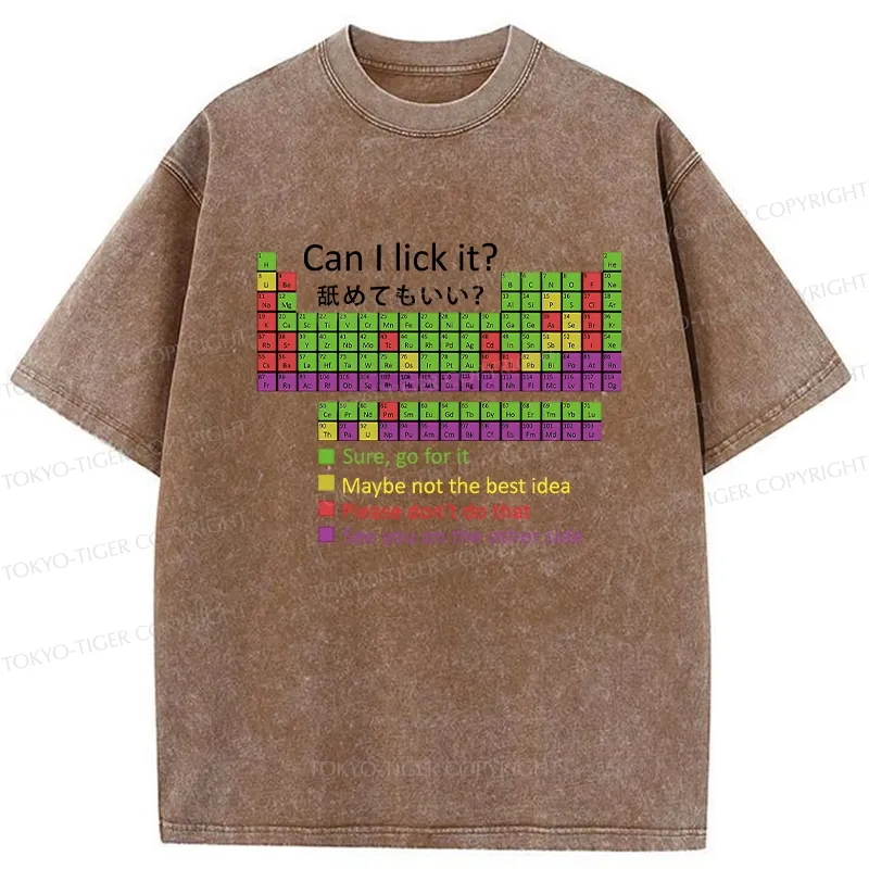 Tokyo-Tiger Can I Lick It Washed T-Shirt