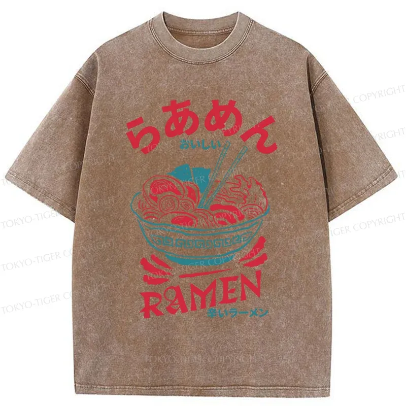 Tokyo-Tiger Spicy Ramen Washed T-Shirt
