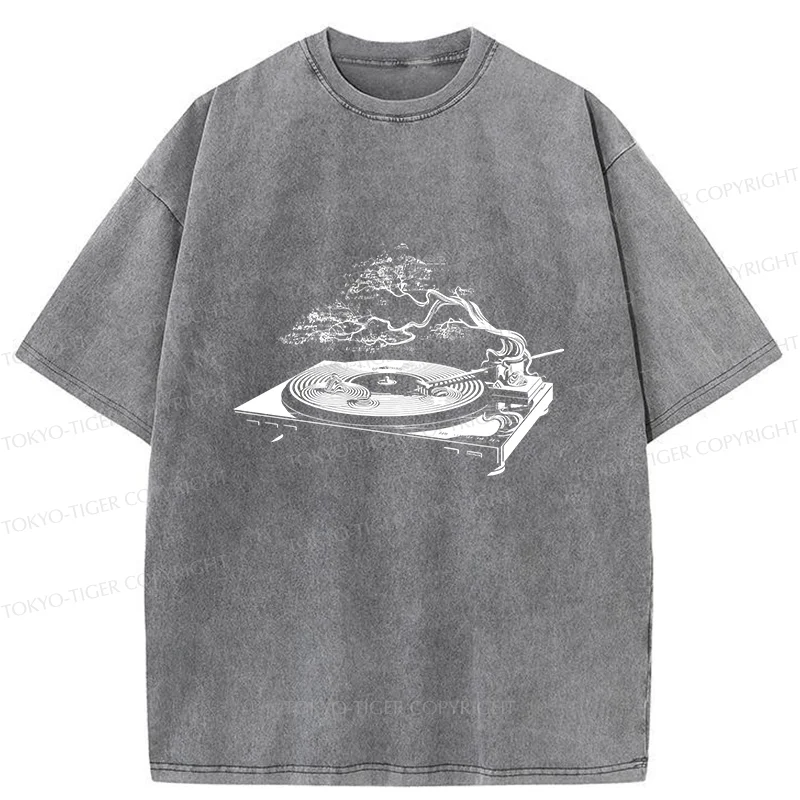 Tokyo-Tiger Zen Music Box Washed T-Shirt