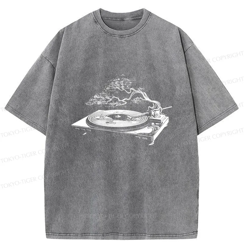 Tokyo-Tiger Zen Music Box Washed T-Shirt