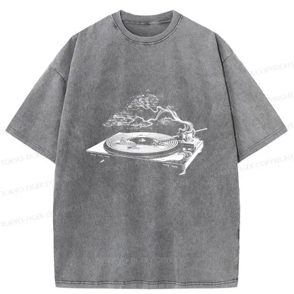 Tokyo-Tiger Zen Music Box Washed T-Shirt