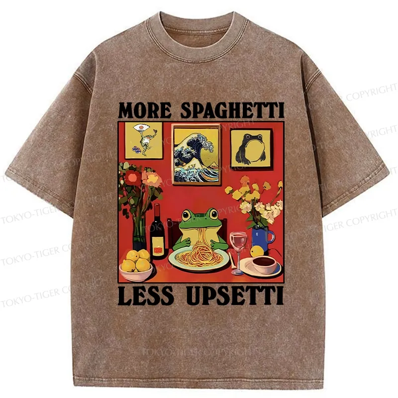 Tokyo-Tiger More Espresso Less Depresso Frog Washed T-Shirt