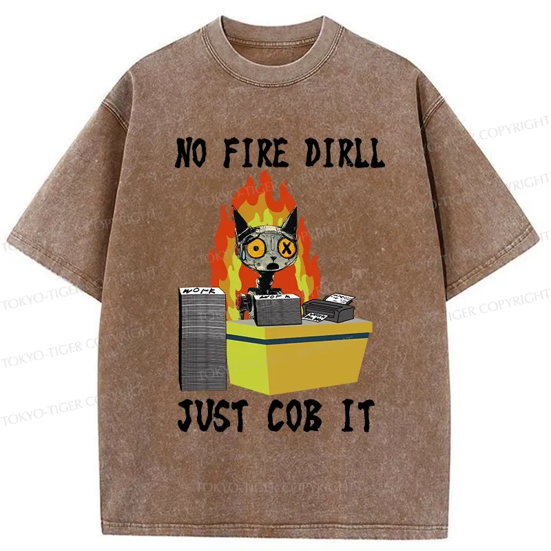 Tokyo-Tiger No Fire Drill Just Cob It Washed T-Shirt