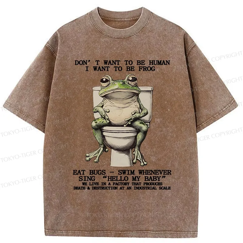 Tokyo-Tiger I Just Want To Be A Frog Washed T-Shirt