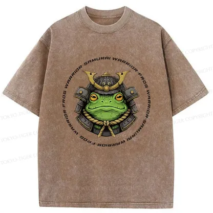 Tokyo-Tiger Serious Frog Warrior Washed T-Shirt