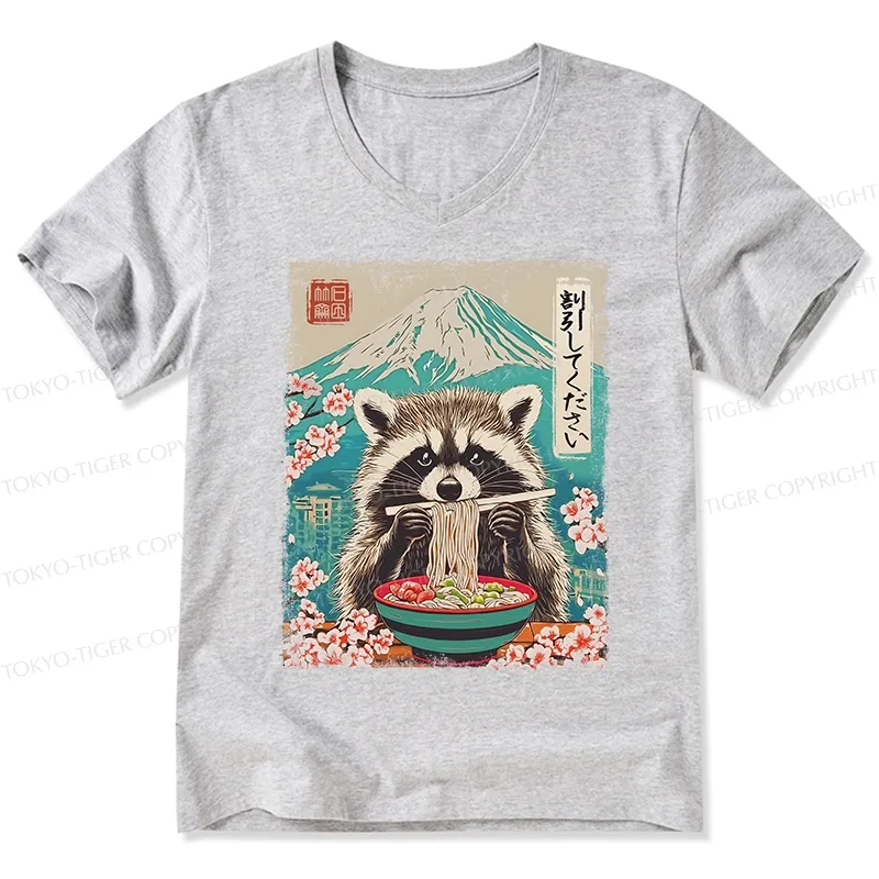Tokyo-Tiger Please Give Raccoon A Discount V-Neck Classic T-Shirt