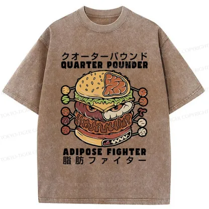 Tokyo-Tiger Big Mac Hamburger Washed T-Shirt