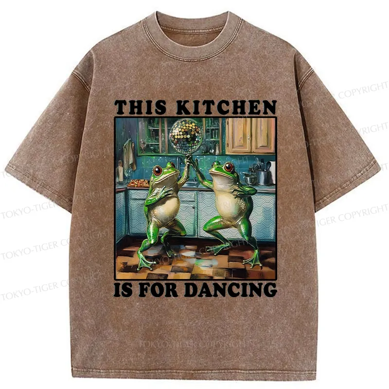 Tokyo-Tiger This Kitchen Is For Dancing Washed T-Shirt