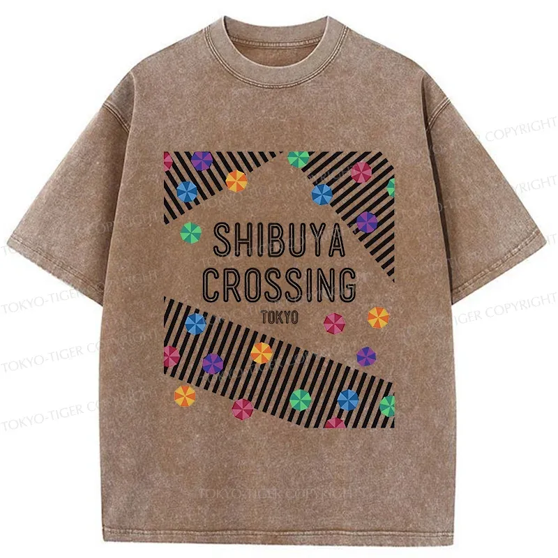 Tokyo-Tiger Shibuya Crossing Washed T-Shirt