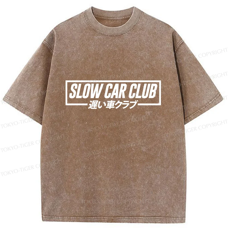 Tokyo-Tiger Japan Automobile Club Washed T-Shirt