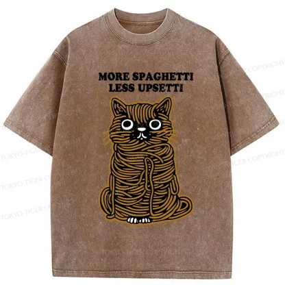 Tokyo-Tiger More Spaghetti Less Upsetti Cat Washed T-Shirt