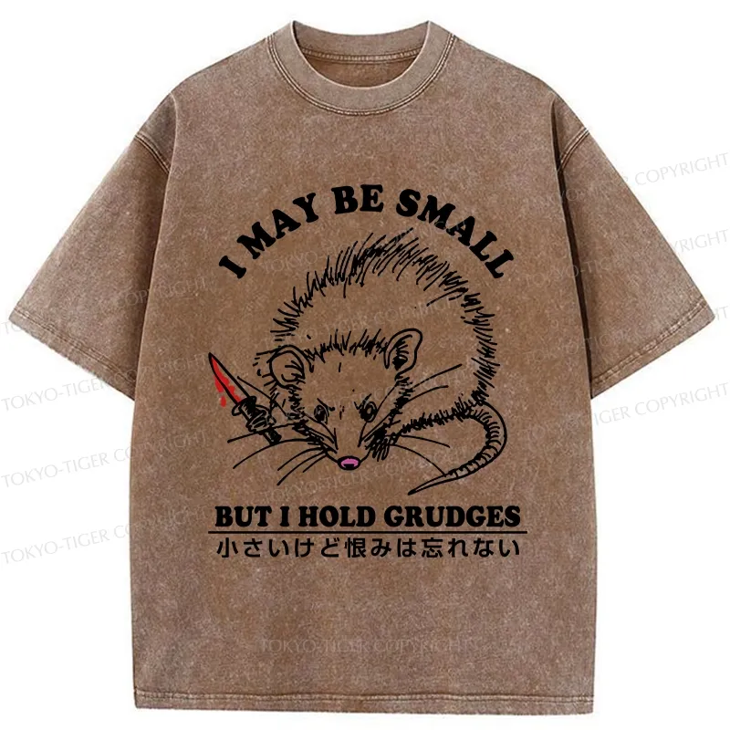 Tokyo-Tiger Mouse Holds A Grudge Funny Washed T-Shirt