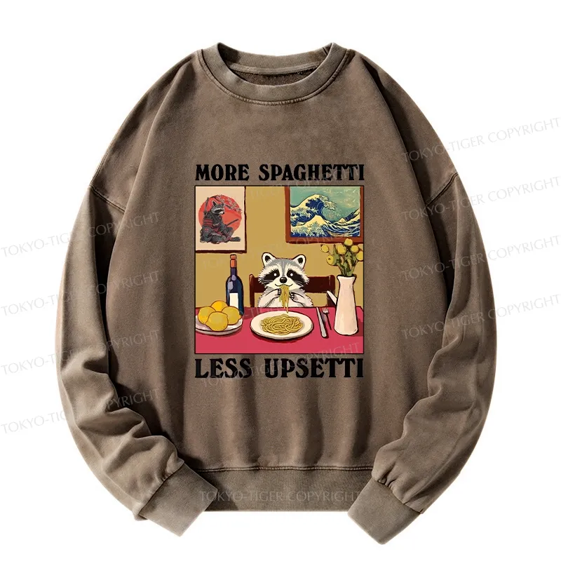 Tokyo-Tiger More Spaghetti Less Upsetti Japanese Washed Sweatshirt