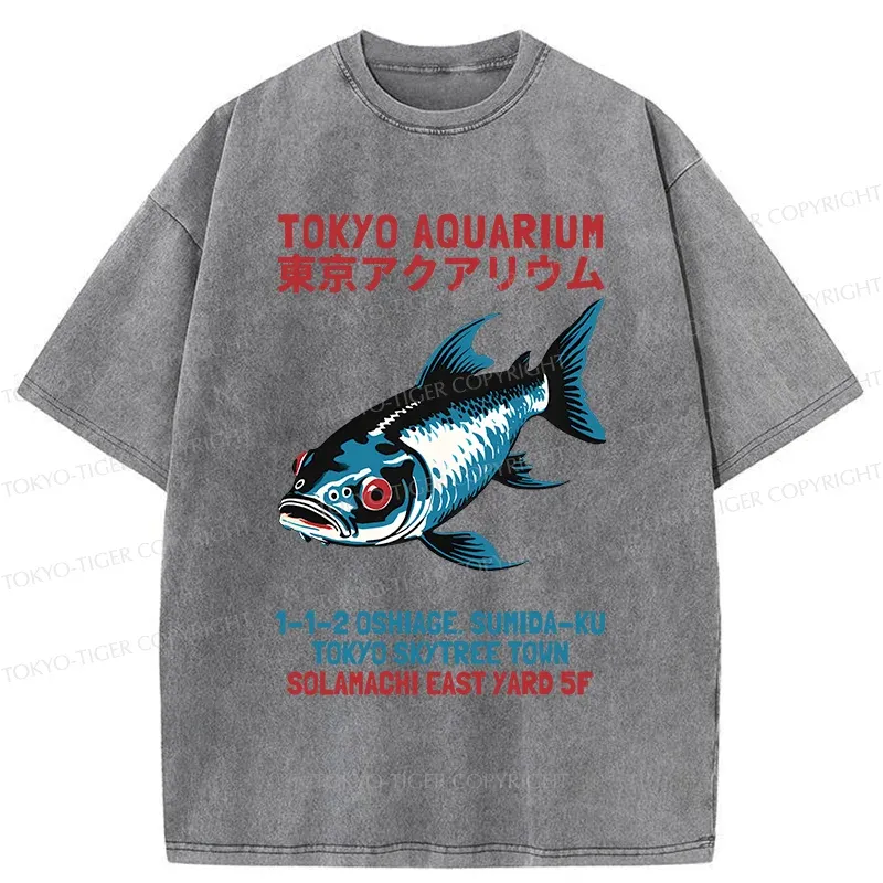 Tokyo-Tiger Tokyo Aquarium Washed T-Shirt