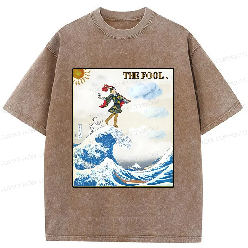 Tokyo-Tiger The Fool And The Wave Washed T-Shirt
