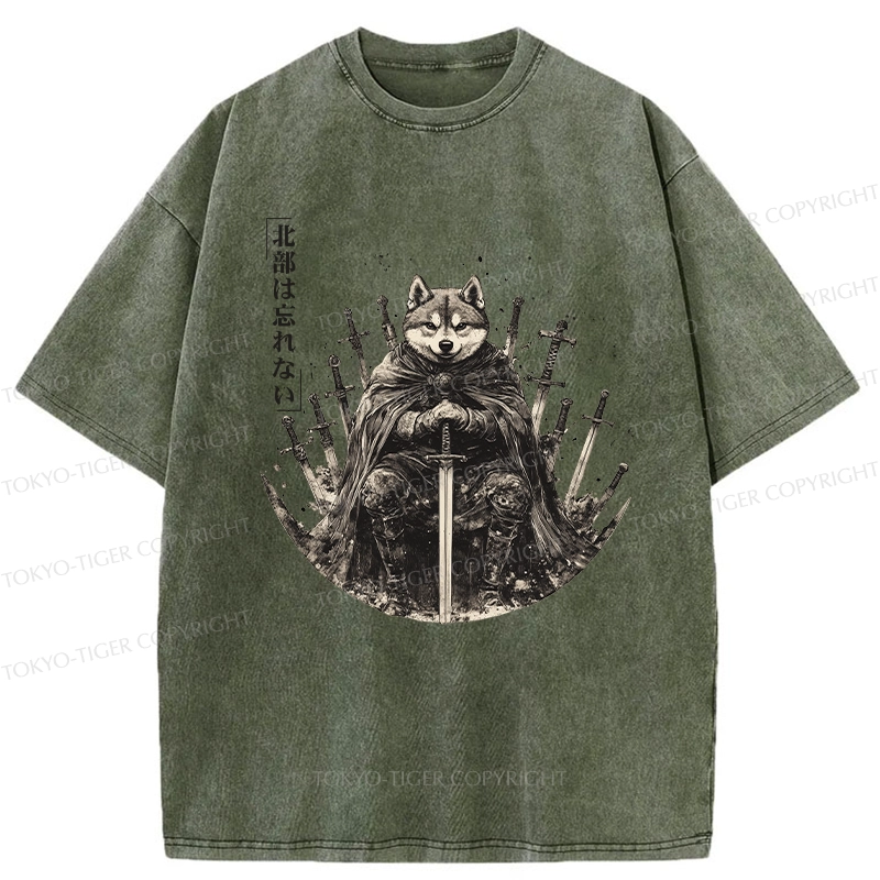 Tokyo-Tiger Valiant Shiba Leader Washed T-Shirt