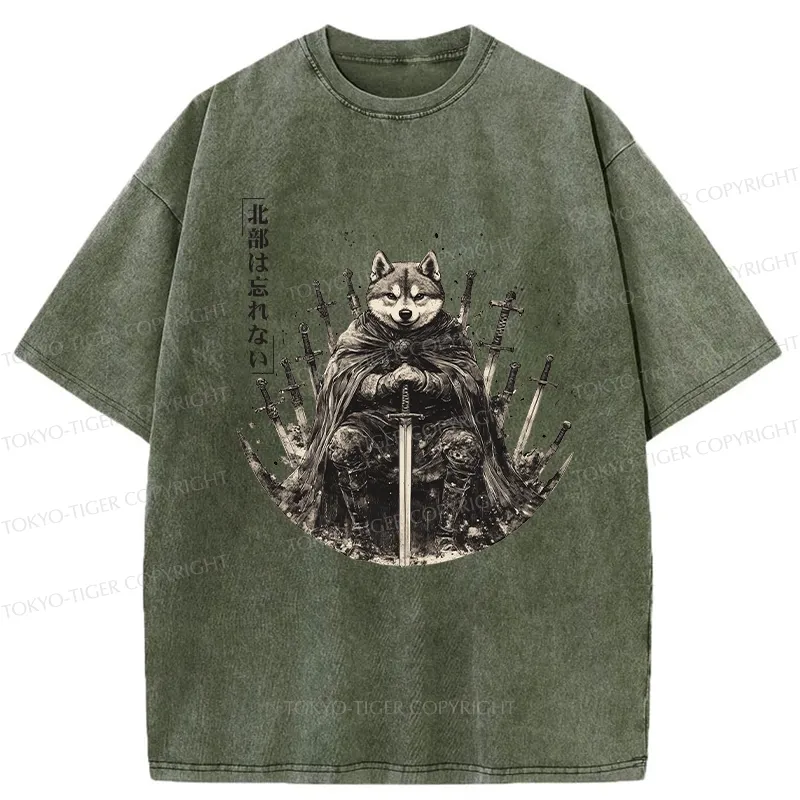Tokyo-Tiger Valiant Shiba Leader Washed T-Shirt