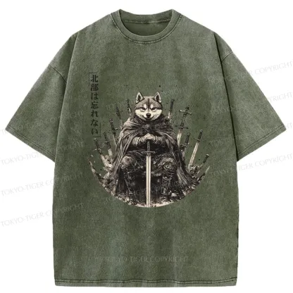 Tokyo-Tiger Valiant Shiba Leader Washed T-Shirt