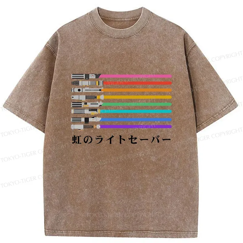 Tokyo-Tiger Rainbow Weapons Washed T-Shirt