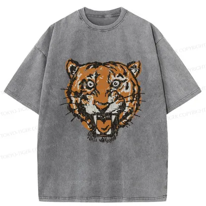 Tokyo-Tiger Vintage Japanese Tiger Washed T-Shirt