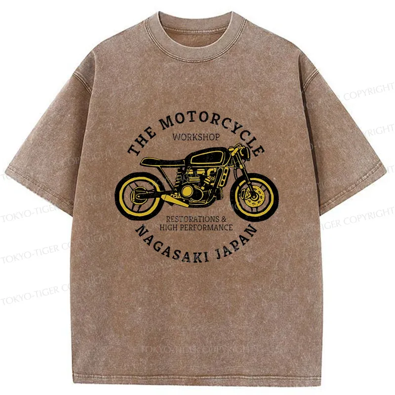 Tokyo-Tiger Japanese Motorcycle Washed T-Shirt