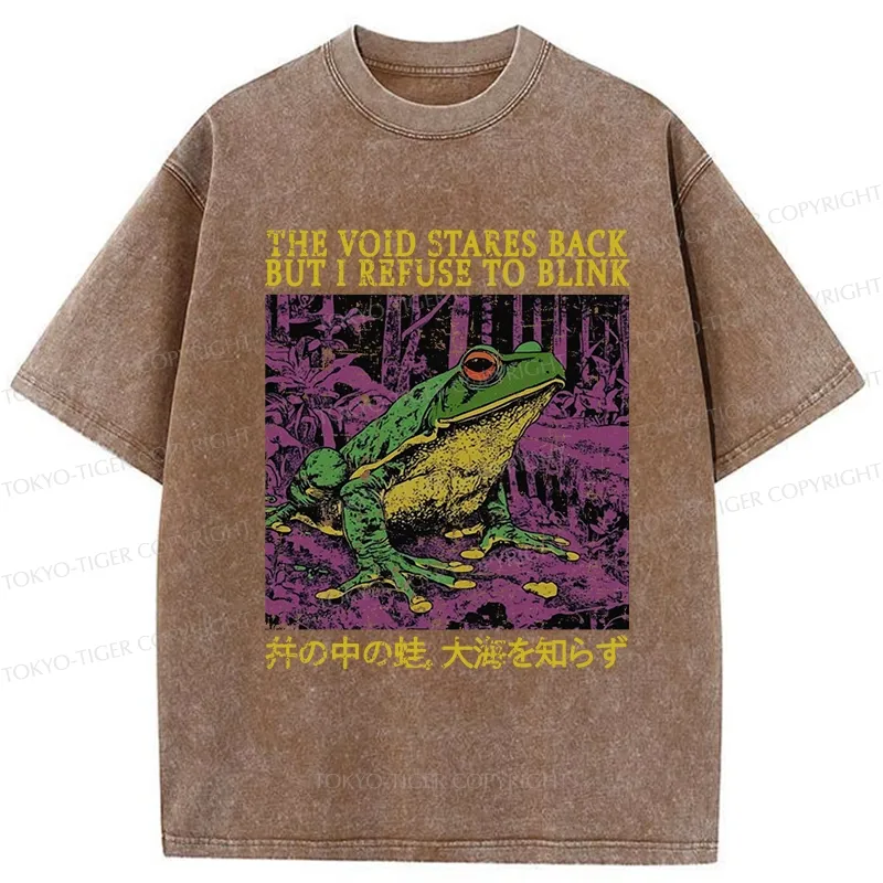 Tokyo-Tiger The Void Stares I Refuse To Blink Washed T-Shirt