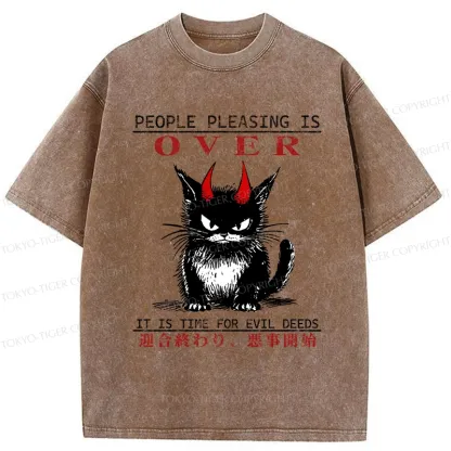 Tokyo-Tiger It Is Time For Evil Deeds Washed T-Shirt
