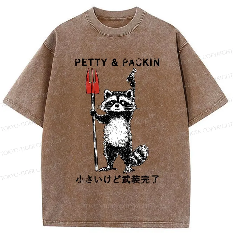 Tokyo-Tiger Fully Equipped Raccoon Washed T-Shirt