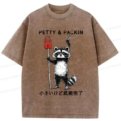 Tokyo-Tiger Fully Equipped Raccoon Washed T-Shirt