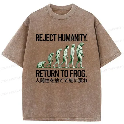 Tokyo-Tiger Degenerate Into A Frog Washed T-Shirt